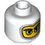 Набор LEGO Minifig Head Balaclava with Eyes Hole Stitching Trim, Large Eye Whites Print [Blocked Open Stud], Белый