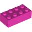 Набор LEGO Brick 2 x 4, Темно-розовый