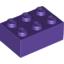Набор LEGO Brick 2 x 3, Темно-фиолетовый