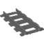Набор LEGO Train Track  9V Straight, Темный сине-серый