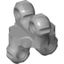 Набор LEGO Technic, Spike Connector Flexible with Four Holes Perpendicular, Светлый сине-серый
