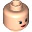 Набор LEGO Minifig Head Female with Red Lips Small Eyebrows Print [Blocked Open Stud], Light Flesh