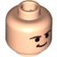 Набор LEGO Minifig Head Male Smirk and Brown Eyebrows Print [Han Solo] [Blocked Open Stud], Light Flesh