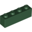 Набор LEGO Brick 1 x 4, Темно-зеленый