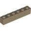 Набор LEGO Brick 1 x 6, Dark Tan
