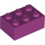 Набор LEGO Brick 2 x 3, Пурпурный