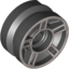Набор LEGO Wheel Rim 6.4 x 11 with 5 Spokes and Silver Print, Черный
