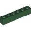 Набор LEGO Brick 1 x 6, Темно-зеленый