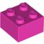Набор LEGO Brick 2 x 2, Темно-розовый