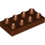 Набор LEGO Plate 2 x 4, Красно-коричневый