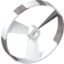 Набор LEGO Bionicle Rhotuka Spinner - Marbled Flat Silver Pattern, Without Code on Side, Белый