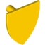 Набор LEGO Minifig Shield - Triangular, Желтый