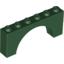 Набор LEGO Brick Arch 1 x 6 x 2 - Thick Top with Reinforced Underside, Темно-зеленый