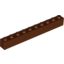 Набор LEGO Brick 1 x 10, Красно-коричневый