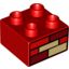 Набор LEGO Duplo Brick 2 x 2 with Red, Dark Red, and Tan Bricks Print, Красный