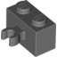 Набор LEGO Brick Special 1 x 2 with Vertical Clip [Open O Clip], Темный сине-серый
