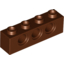 Набор LEGO Technic Brick 1 x 4 [3 Holes], Красно-коричневый