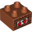 Набор LEGO Duplo, Brick 2 x 2 with Apples in Crate Print, Темно-оранжевый