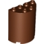 Набор LEGO Cylinder Half 2 x 4 x 4, Красно-коричневый