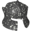 Набор LEGO Minifig Helmet Castle with Cheek Protection Angled, Speckle Black-Silver