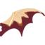 Набор LEGO Dragon Wing 19 x 11 - Orange Trailing Edge Pattern, Темно-красный
