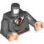 Набор LEGO Torso Harry Potter Sweater and Tie Gryffindor Colors Print / Dark Bluish Gray Arms / Light Flesh Hands, Темный сине-серый