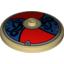Набор LEGO Dish 4 x 4 Inverted with Viking Red and Blue Shield Print, Tan