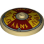 Набор LEGO Dish 4 x 4 Inverted [Radar] with Viking Shield Dark Red / Yellow Rune Print, Tan
