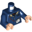 Набор LEGO Torso SW Jacket with Collar and Monocular Print (Han Solo) / Dark Blue Arms / Light Flesh Hands, Темно-синий