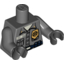 Набор LEGO Torso Security Guard, Gold Badge, Blue Belt w/Radio Print / Dark Bluish Gray Arms / Black Hands, Темный сине-серый