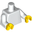 Набор LEGO Torso Plain / White Arms / Yellow Hands, Белый