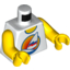 Набор LEGO Torso Paradisa Sailboat with Sunset Print / Yellow Arms / Yellow Hands, Белый