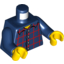 Набор LEGO Torso Plaid Button Shirt Print [Werewolf before change] / Dark Blue Arms / Yellow Hands, Темно-синий