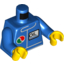 Набор LEGO Torso Octan Logo and OIL Print / Blue Arms / Yellow Hands, Голубой