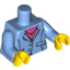 Набор LEGO Torso Suit Jacket, Two Buttons, Pink Top, Necklace Print / Medium Blue Arms / Yellow Hands, Medium Blue