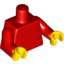Набор LEGO Torso Plain / Red Arms / Yellow Hands, Красный