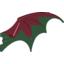 Набор LEGO Dragon Wing 19 x 11 - Dark Red Trailing Edge Pattern, Темно-зеленый