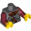 Набор LEGO Torso Viking Armour with Leather Collar and 3 Waist Rondels Print / Dark Red Arms / Yellow Hands, Темный сине-серый