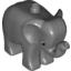 Набор LEGO Duplo Elephant Baby Standing, Angular Eye Print, Темный сине-серый