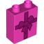 Набор LEGO Duplo Brick 1 x 2 x 2 with Gift with Bow Print, Темно-розовый