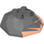 Набор LEGO Rock Boulder, Top with Marbled Trans-Neon Orange Pattern, Темный сине-серый