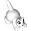 Набор LEGO Kitten Crouching with Black Eyes, Eyelashes, and Nose Print, Белый
