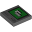 Набор LEGO Tile 2 x 2 with Computer Monitor Print 1, with White Power Switch Icon, Темный сине-серый