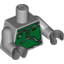 Набор LEGO Torso SW Armor Plates Green Print (Boba Fett) / Light Bluish Gray Arms / Dark Bluish Gray Hands, Светлый сине-серый