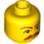 Набор LEGO Minifig Head Moustache Brown Bushy Moustache and Eyebrows Print [Blocked Open Stud], Желтый