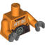 Набор LEGO Torso Exo-Force with 'AT.01' Print / Orange Arms / Dark Bluish Gray Hands, Оранжевый