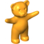 Набор LEGO Teddy Bear - Arms Up, Bright Light Orange