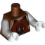 Набор LEGO Torso SW Dengar Print / Light Bluish Gray Arms / White Hands, Красно-коричневый