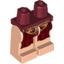 Набор LEGO Legs and Dark Red Hips with Leia Slave Print, Light Flesh