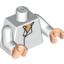 Набор LEGO Torso SW Shirt Open Collar, No Vest, Light Flesh Print (Han Solo) / White Arms / Light Flesh Hands, Белый